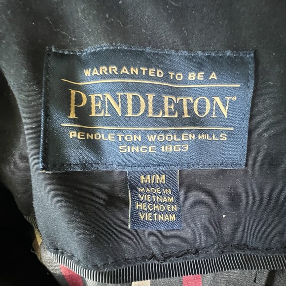 Pendleton Jacket Womens Medium Blk Water Resistant Rain Coat Plaid Liner 1328191 - Picture 3 of 16
